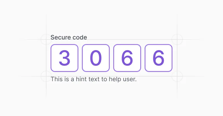 Verification code inputs